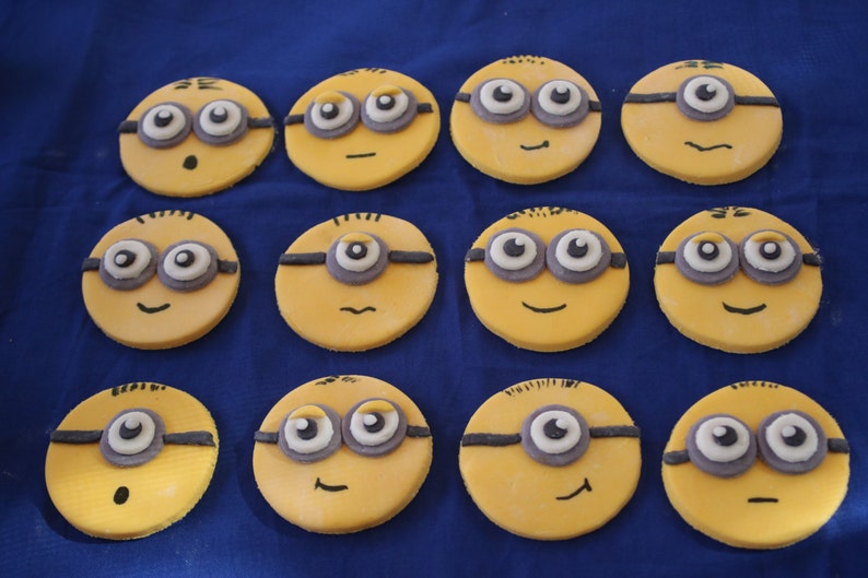 Minions cupcake toppers set of 12 | Etsy