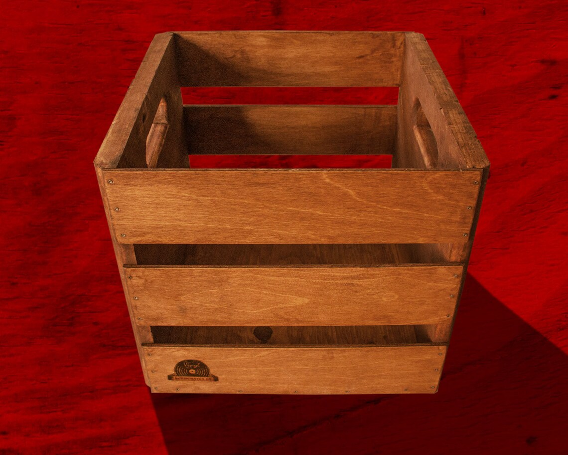 Stackable Vintage Record Crate Holds 70 LP's Etsy