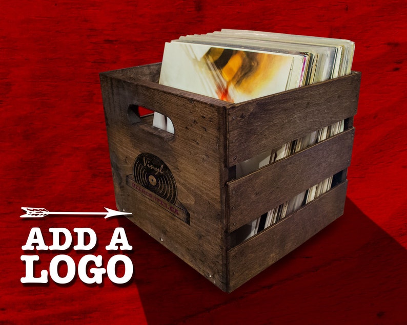 Stackable Vintage Record Crate Holds 70 LP's Etsy