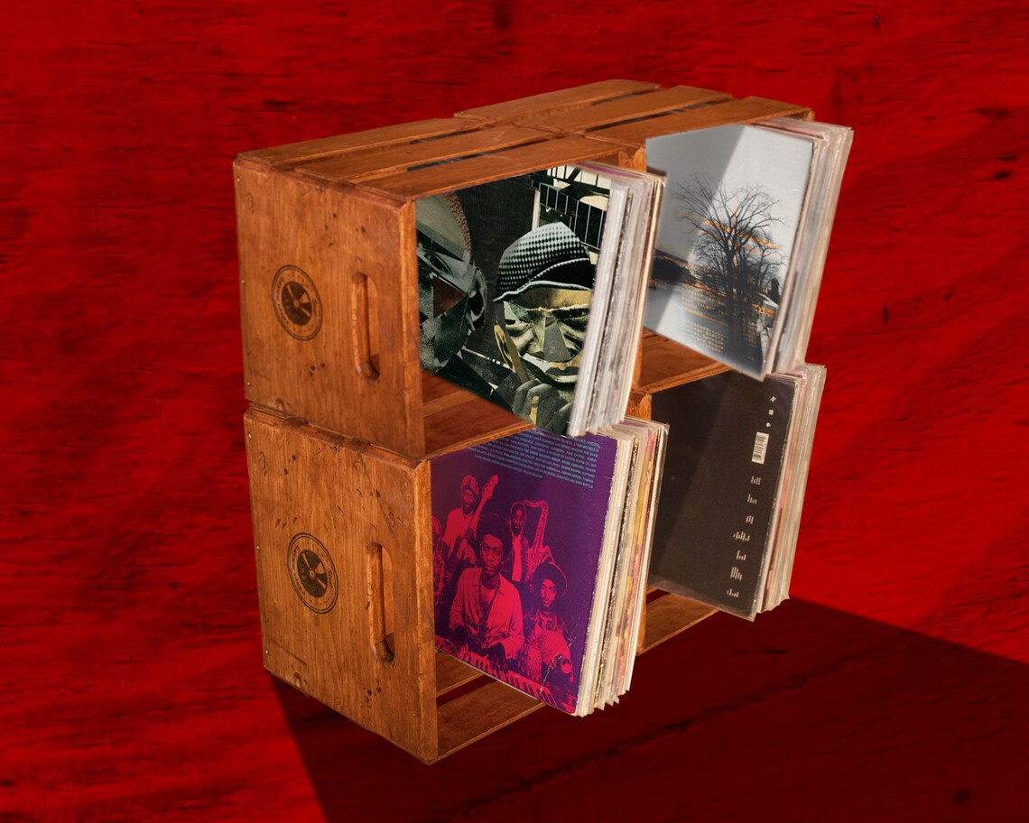Stackable Vintage Record Crate Holds 70 LP's Etsy
