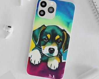 iPhone Case Galaxy Phone Case Flexible Protective Case for Phone Colorful Cute Puppy