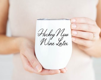 Hockey Mom Wine Tumbler, Funny Personalized Gift