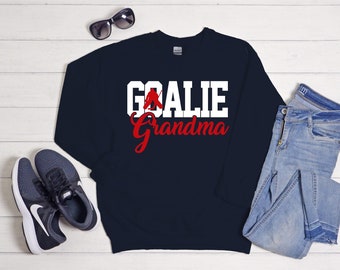 Goalie Grandma Sweatshirt: Personalized Ice Hockey Fan Apparel
