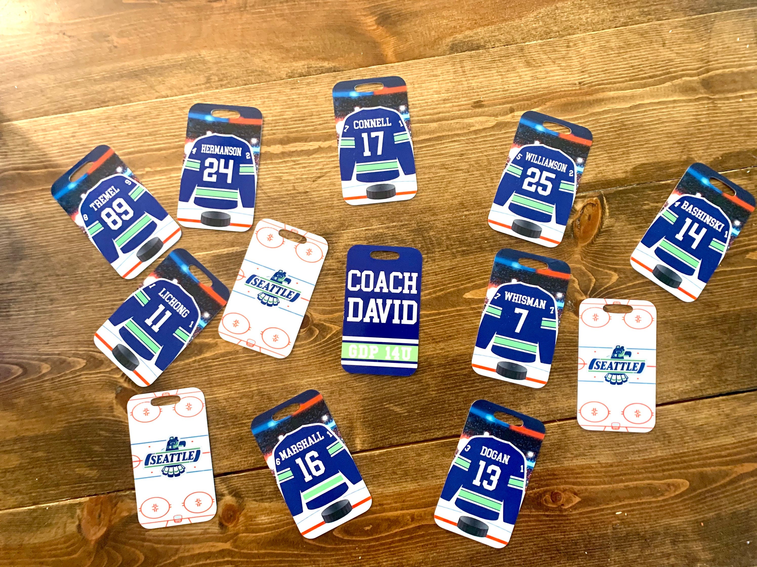 Hockey Team Bag Tags. Personalized Luggage Tag. Team Gift. Etsy UK