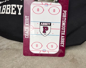 Custom Double Sided Clipboard. Hockey Clipboard Personalized for your team