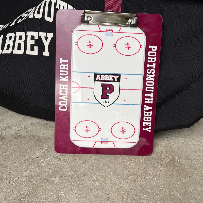 Custom Double Sided Clipboard. Hockey Clipboard Personalized for your team