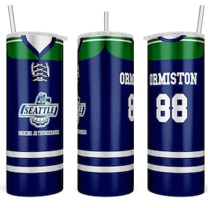 Chandail de hockey personnalisé gobelet 20 oz : cadeau personnalisé pour fan de sport