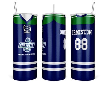 Personalized Hockey Jersey 20oz Tumbler: Custom Sports Fan Gift