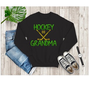 Hockey Grandma  Hockey Sweatshirt, Number One Fan, Ice Life, Rink Clothing, Hockey, Hockey Mom, Hockey clothing. Kota Couture