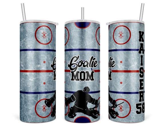 Custom Hockey Goalie Mom Tumbler: Personalized Water Bottle