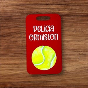 Tennis Backpack Tags. Tennis Team Bag Tags. Personalized luggage Tag. Team Gift. Tennis Tournament Tag. Kota Couture.