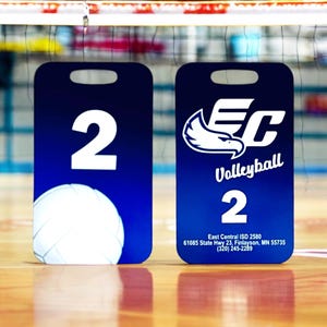 Volleyball Team Bag Tags. Customized luggage Tag. Team Gift. Tournament Tags. Kota Couture.