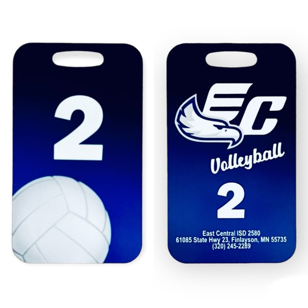 Volleyball Team Bag Tags. Customized luggage Tag. Team Gift. Tournament Tags. Kota Couture.