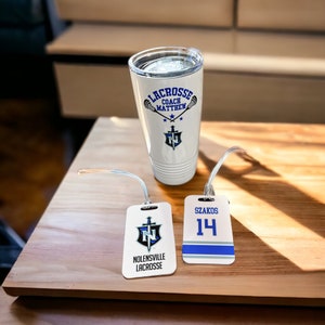 Custom 20oz Lacrosse Tumbler. Lacrosse Gift.  Coaches Gift. Kota Couture. Personalized Tumbler.