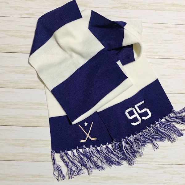 Personalized Hockey Scarf. Team scarf. Spirit scarf. Hockey Mom Scarf. Kota Couture