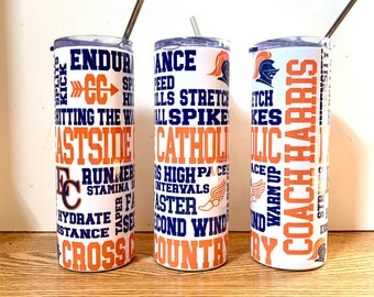 Personalized Cross Country Tumbler: Team Coach Gift