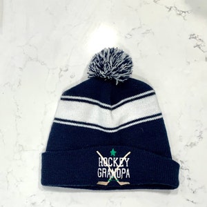Eishockey Beanie, Hockey Opa, Spirit Mütze, Pom Pom Beanie, Hockey Mom, Coole Mütze, Wintermütze, Spirit tragen, Beanie