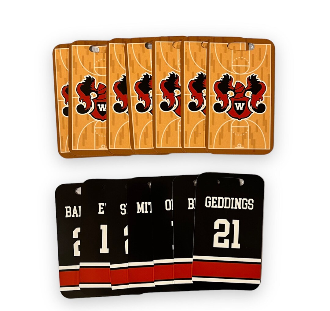 Custom Basketball Team Bag Tags. Personalized Name Tag. Personalized