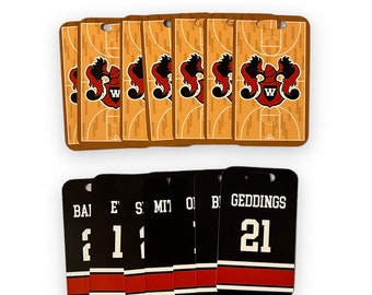 Custom Basketball Team Bag Tags: Personalized Backpack Luggage Tag