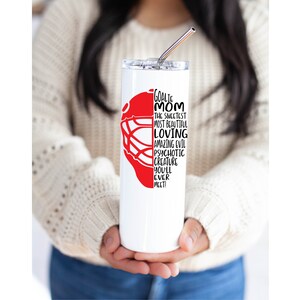 Gobelet personnalisé de 20 oz pour maman gardien de but. Couture Kota