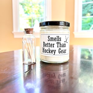 Hockey Candle. Smells Better Than Hockey Gear. Hockey Gift. Hockey Mom. Hockey Manager candle . Hockey Clothes Smell, Kota Couture.
