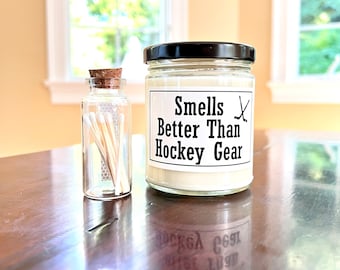 Vanilla Hockey Candle: Funny Gift for Hockey Mom - 9oz Soy Wax