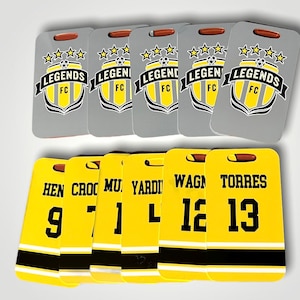 Soccer Sport Team Bag Tags. Personalized luggage Tag. Team Gift. Tournament Tags. Kota Couture.