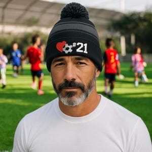 Perfect Sideline Soccer Hat. Soccer Beanie as a team gift. Soccer Mom. Kota Couture