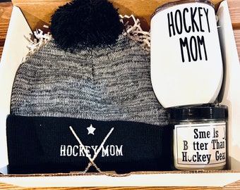 Hockey Mom Gift Box. Hockey Mom wine Tumbler. Personalized Tumbler, Kota Couture. Hockey Wine Tumbler