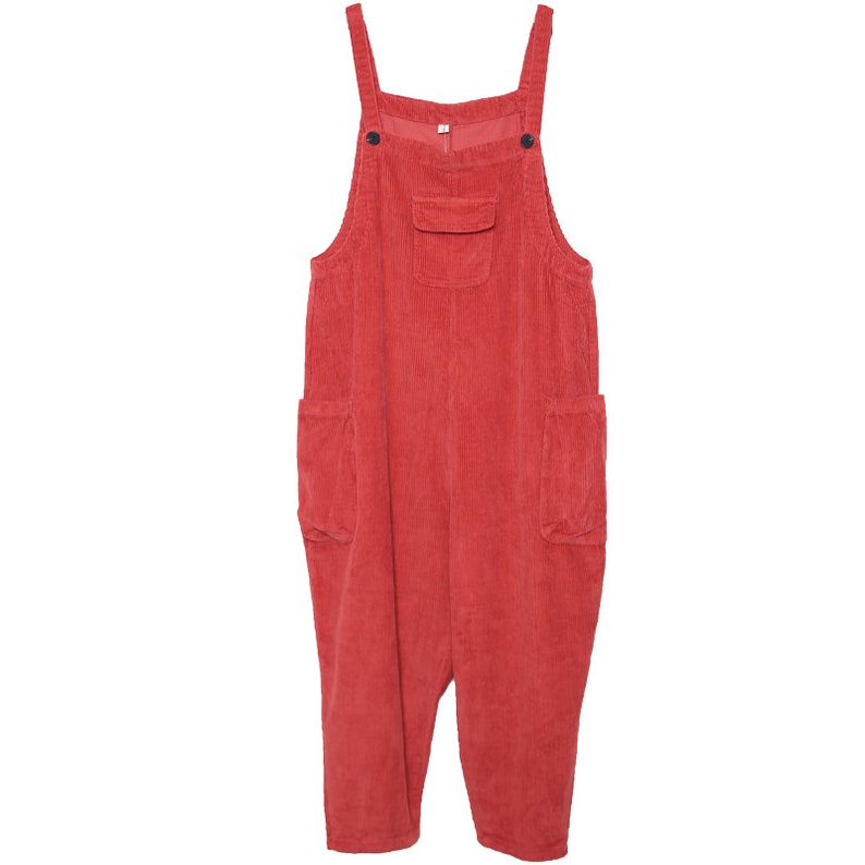 Women Corduroy Bib Jumpsuits Cotton Overalls Pants With Etsy
