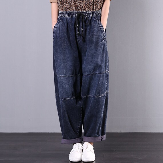 denim harem pants for womens