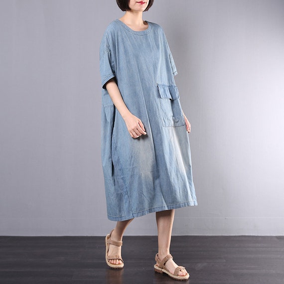 loose fitting denim dress