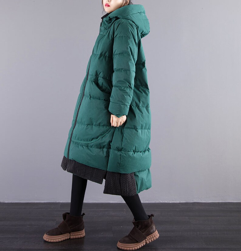 Women Loose Jacket Long-sleeved Solid Color Long Coat Winter Warm Cloak Trench Coat