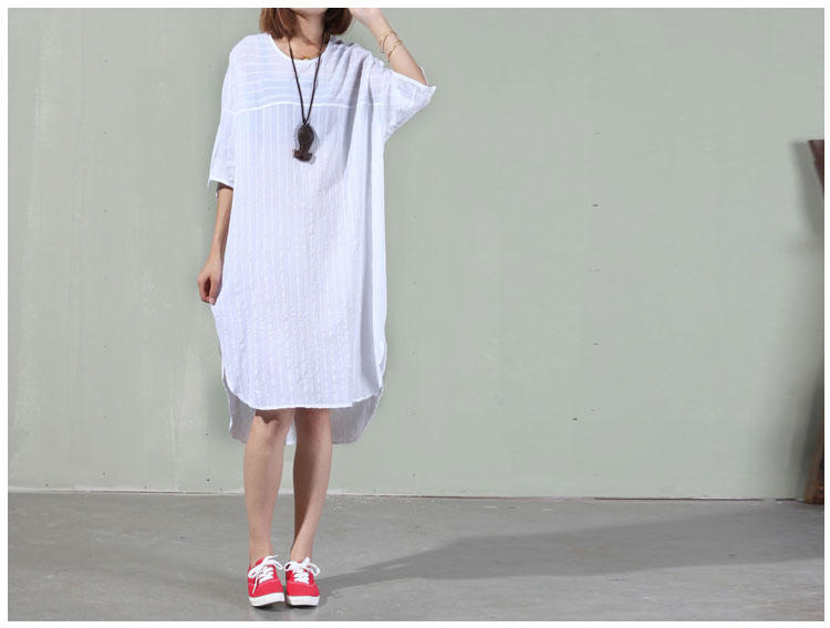 Women Linen Split Dress Asymmetrical Tunic Dress Simple Loose - Etsy
