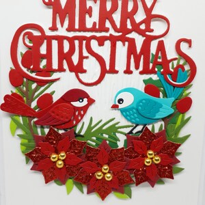 Cartes de Noël, cartes 3D, cartes de vœux, cartes cadeaux, cartes faites à la main, cartes uniques, cartes colorées, cartes