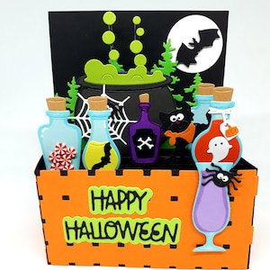 Cartes d'Halloween, cartes de vœux, cartes pop-up, cartes 3D, cartes cadeaux, cartes faites à la main, vierges à l'intérieur