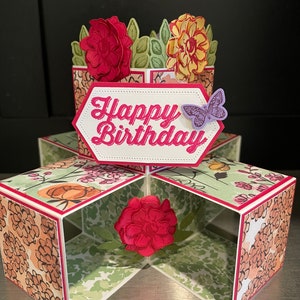 Verjaardag 3D Cube Card Centerpiece