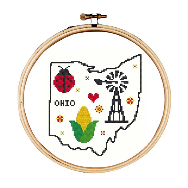 Ohio Cross Stitch Etsy