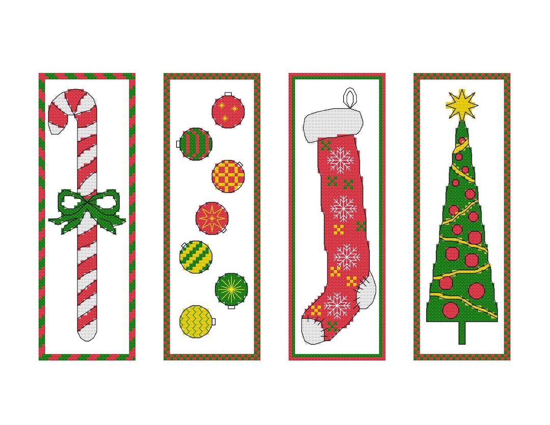 four-christmas-bookmarks-cross-stitch-patterns-christmas-tree