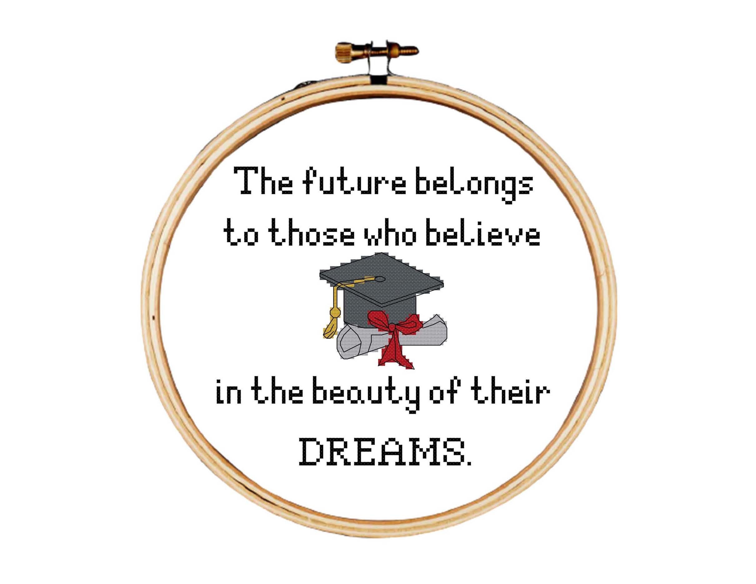 Graduation Cross Stitch Pattern Graduation quote cross | Etsy