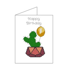 Modèle de point de croix de carte d'anniversaire, point de croix de joyeux anniversaire, cadeau de bricolage pour les anniversaires