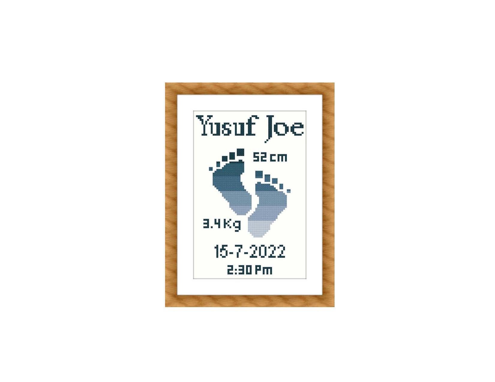 Baby Sampler Cross Stitch Pattern, Customized Cross Stitch Pattern for ...