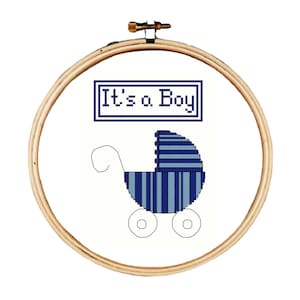 Patrón punto de cruz niño, patrón punto de cruz anuncio de nacimiento, patrón punto de cruz bebé niño, patrón punto de cruz baby shower