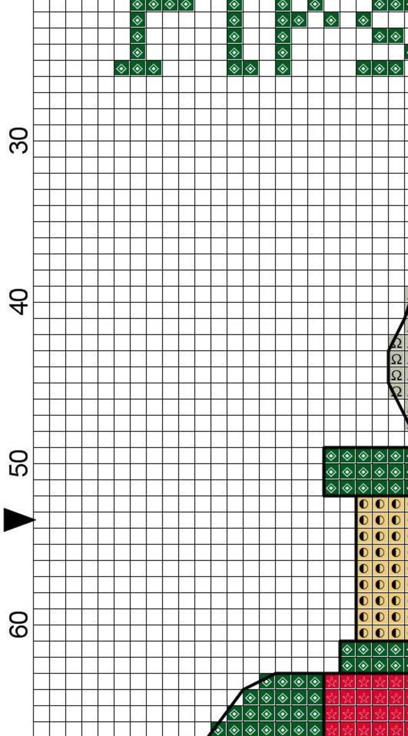Christmas Cross Stitch Pattern, Christmas Train Cross Stitch Pattern