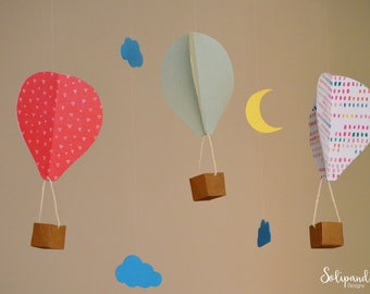 Hot Air Balloon Mobile // SVG and DXF Cut Files - for Cricut, Silhouette, Die Cut Machines // scrapbooking // solipandi // #227
