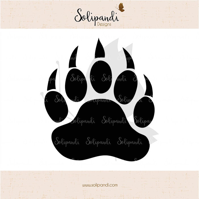 Bear Paw Clipart Files For Cricut Bear Paw Svg Bear Paw Cut Files Png