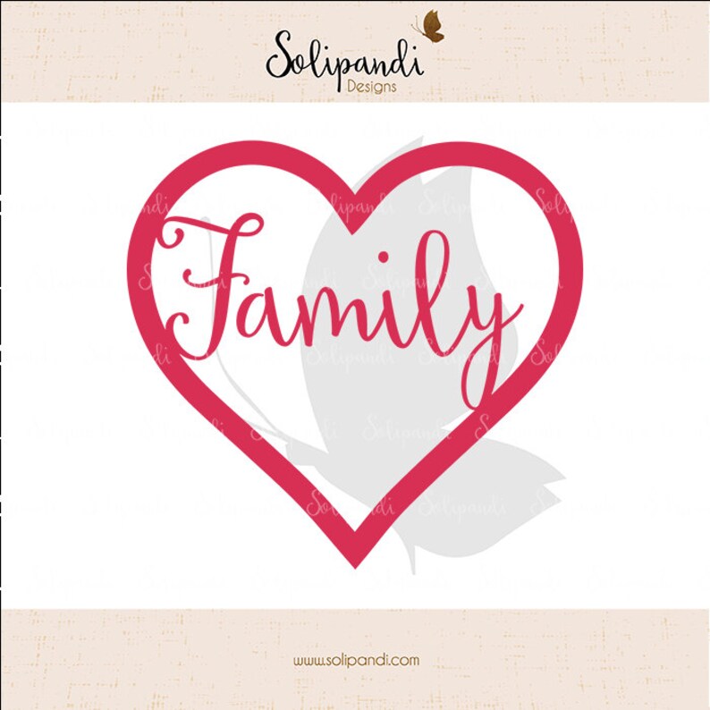 Download Heart 'Family' SVG and DXF Cut Files for Cricut | Etsy