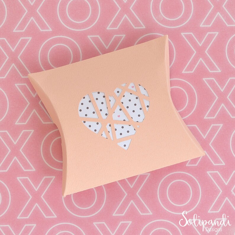 Download Pillow Box with shattered heart die cut SVG and DXF Cut | Etsy