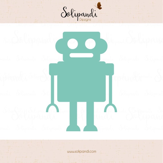 Download Robot Svg And Dxf Cut Files For Cricut Silhouette Die Cut Etsy