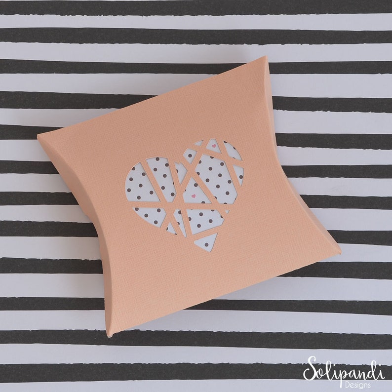 Download Pillow Box with shattered heart die cut SVG and DXF Cut | Etsy